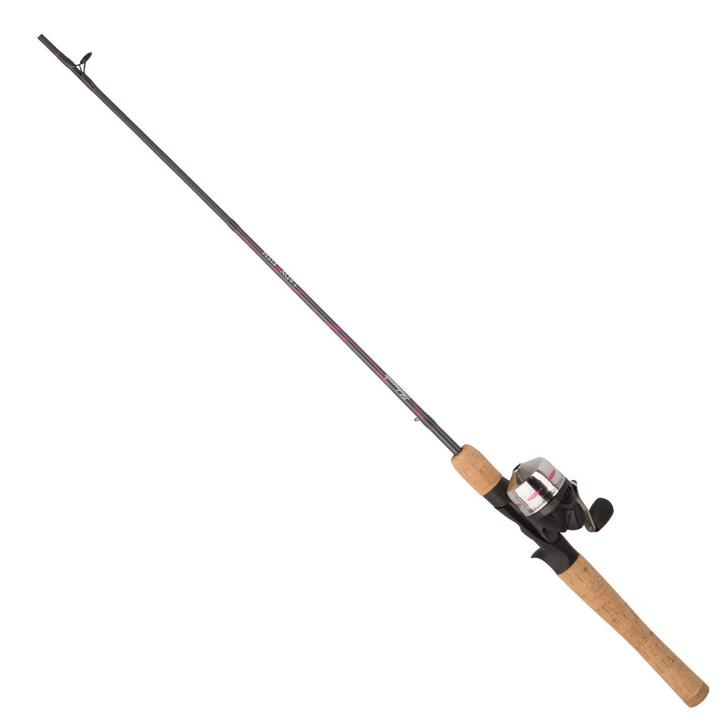 LadyFish Spincast Combo - 6' Length, 2 Piece Rod, 6-12 lb Line Rating, Medium Power