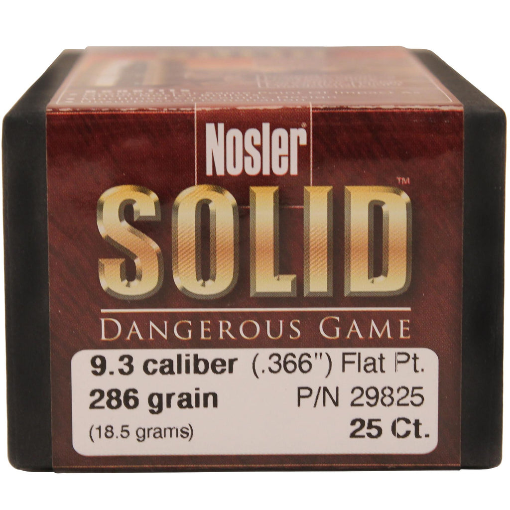 9.3mm Bullets - Solid, 286 Grains, Flat Nose Lead-Free, Per 25