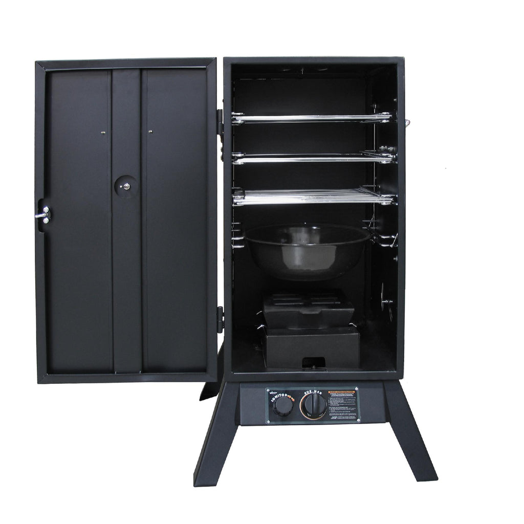 30" Outdoor Propane Smoker Vertical Black