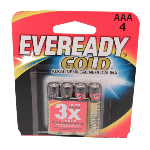 Eveready Gold AAA Batteries - Per 4