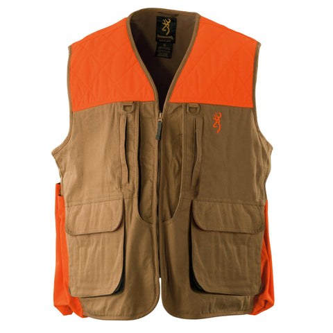 Upland Vest w-Blaze Trim, Field Tan - Small