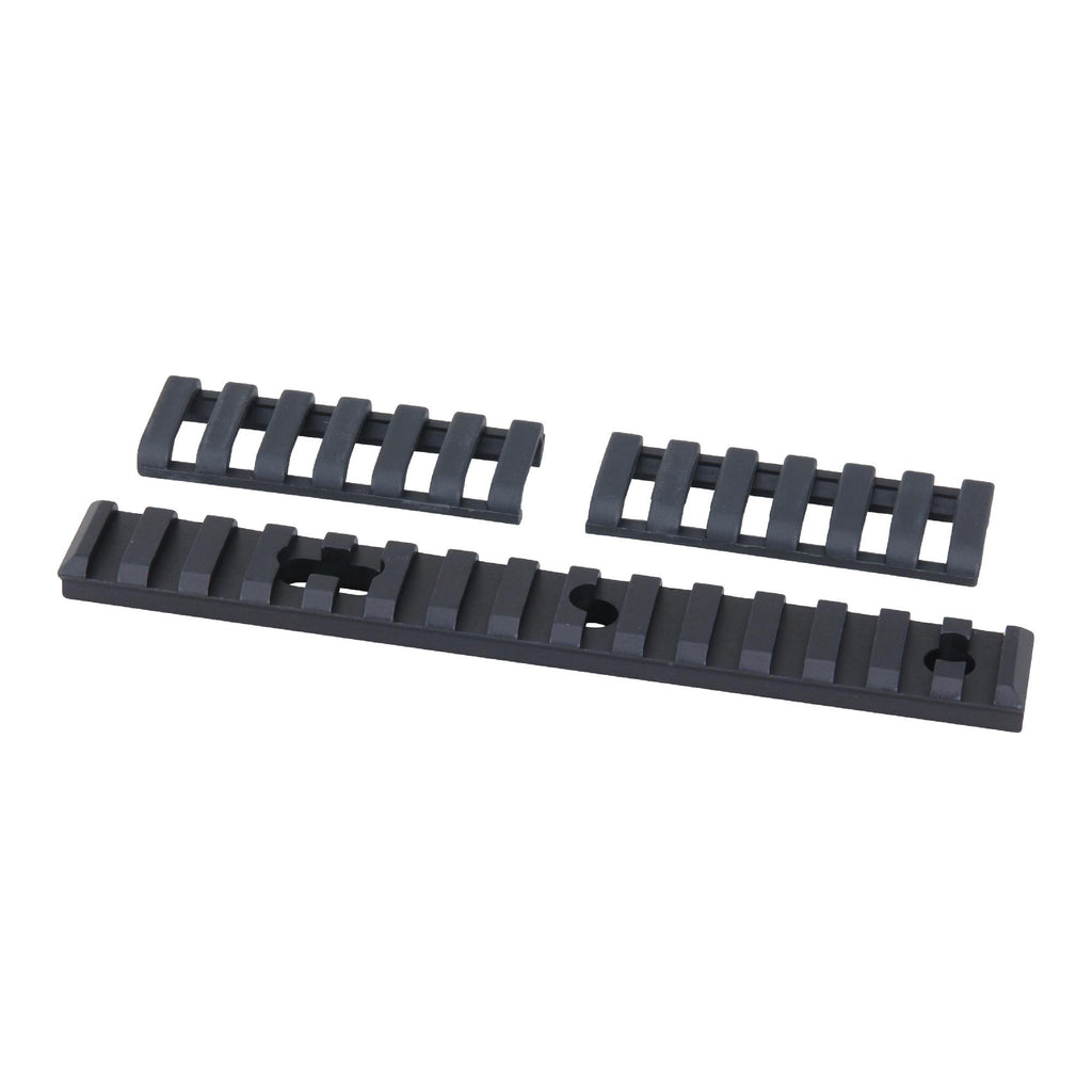 Aluminum UMP Rail - 15 Slot, 2 Holes-1 Slot, Black