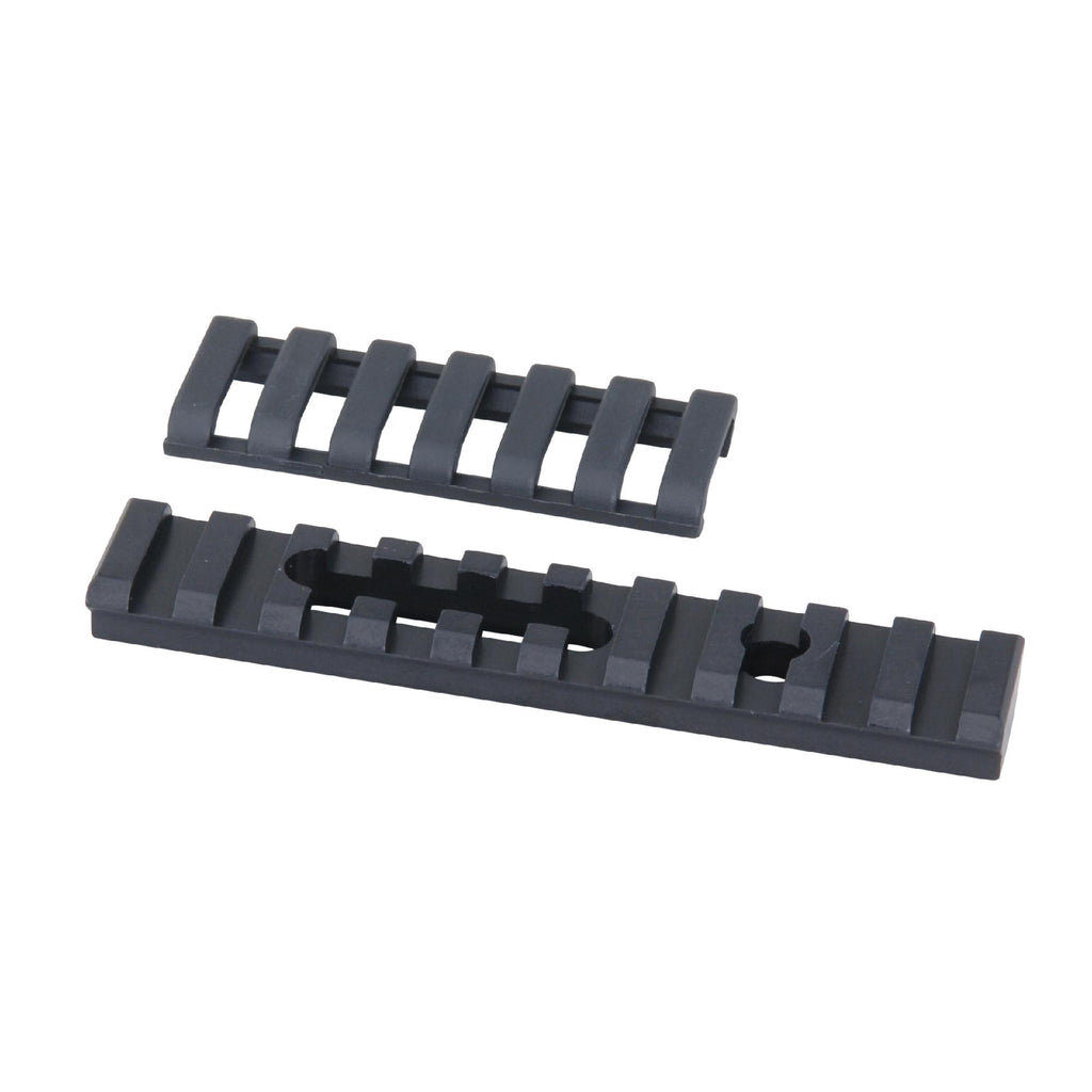 Aluminum UMP Rail - 10 Slot w-ERGO Covers, 1 Hole-1 Slot, Black