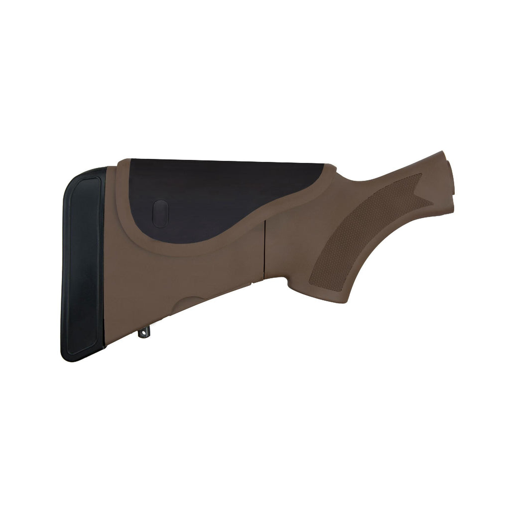 Akita Adjustable Stock - with Neoprene Cheek Rest and Scorpion Recoil System, Mossberg, Woodlawn Brown