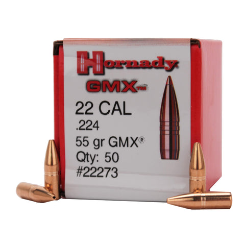 22 Caliber Bullets - (.224) 55 Gr GMX (Per 50)