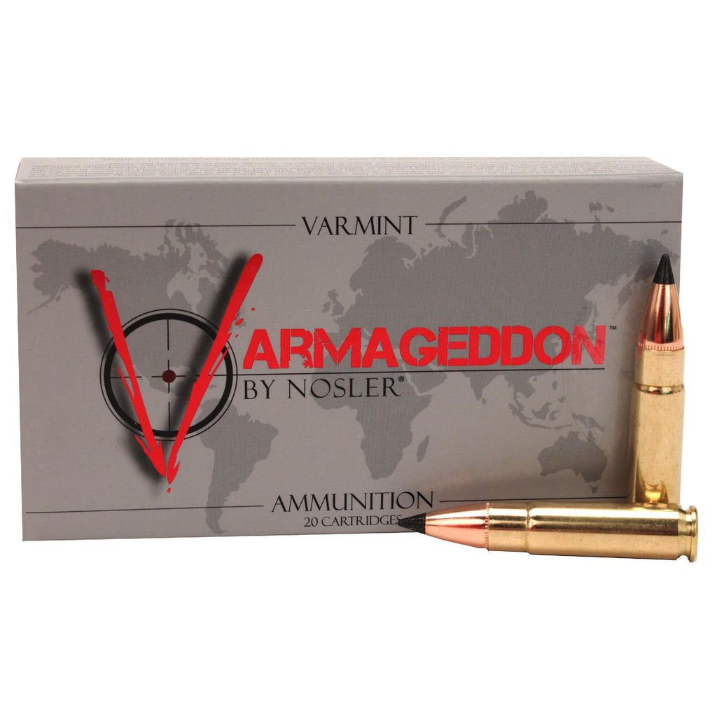 300 AAC Blackout Ammunition - Varmageddon, 110 Grains, Tipped Flat Base, Per 20