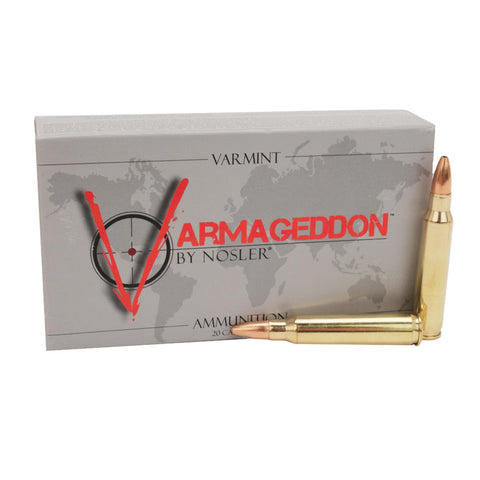 223 Remington Ammunition - Varmageddon, 62 Grains, Hollow Point Flat Base, Per 20