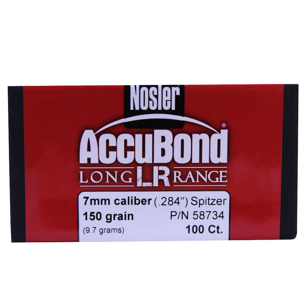 7mm Bullets - AccuBond Long Range, 150 Grains, Spitzer Point, Per 100