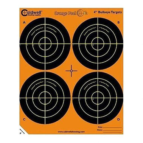 Orange Peel Bulls-Eye 4" Targets, 5 Pack