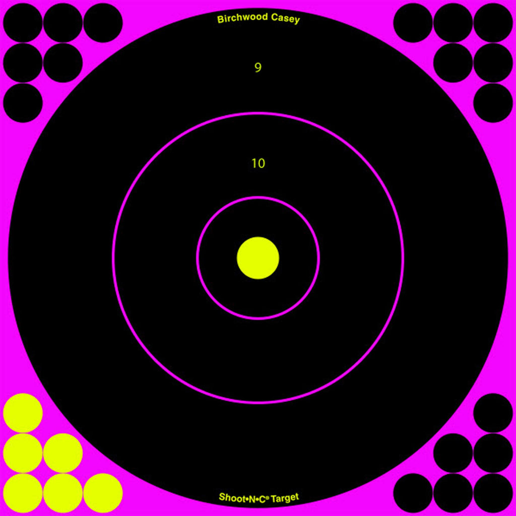 Shoot-N-C Targets: Bull's-Eye - 12", Pink (Per 5)