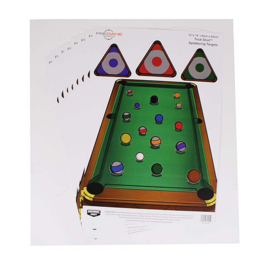 Pregame Targets - Trick Shot, 12" x 18" Target (Per 8)