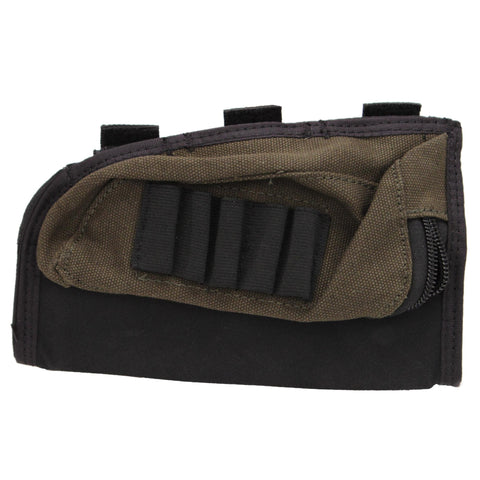 Buttstock Shell Holder - - with Pouch, Green