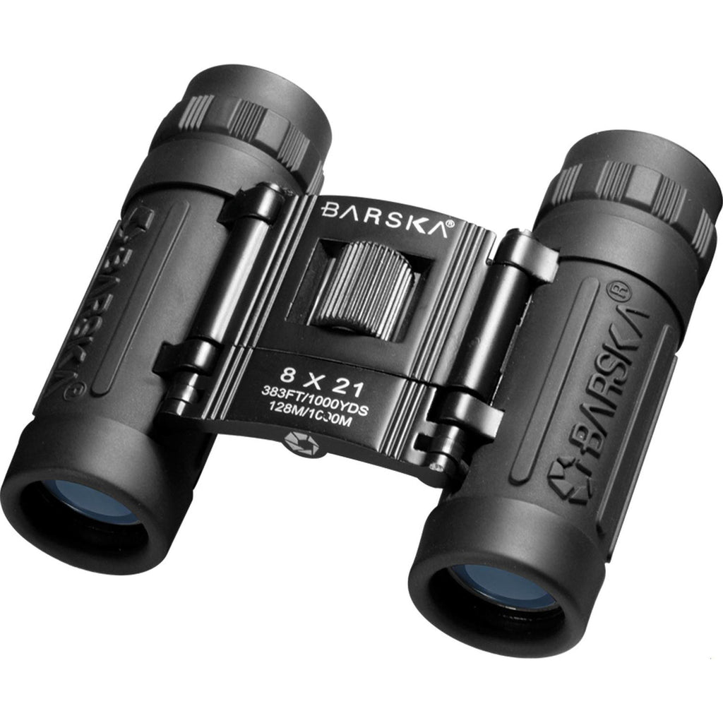 Lucid View Compact Binocular - 8x21mm, Blue Lens, Black