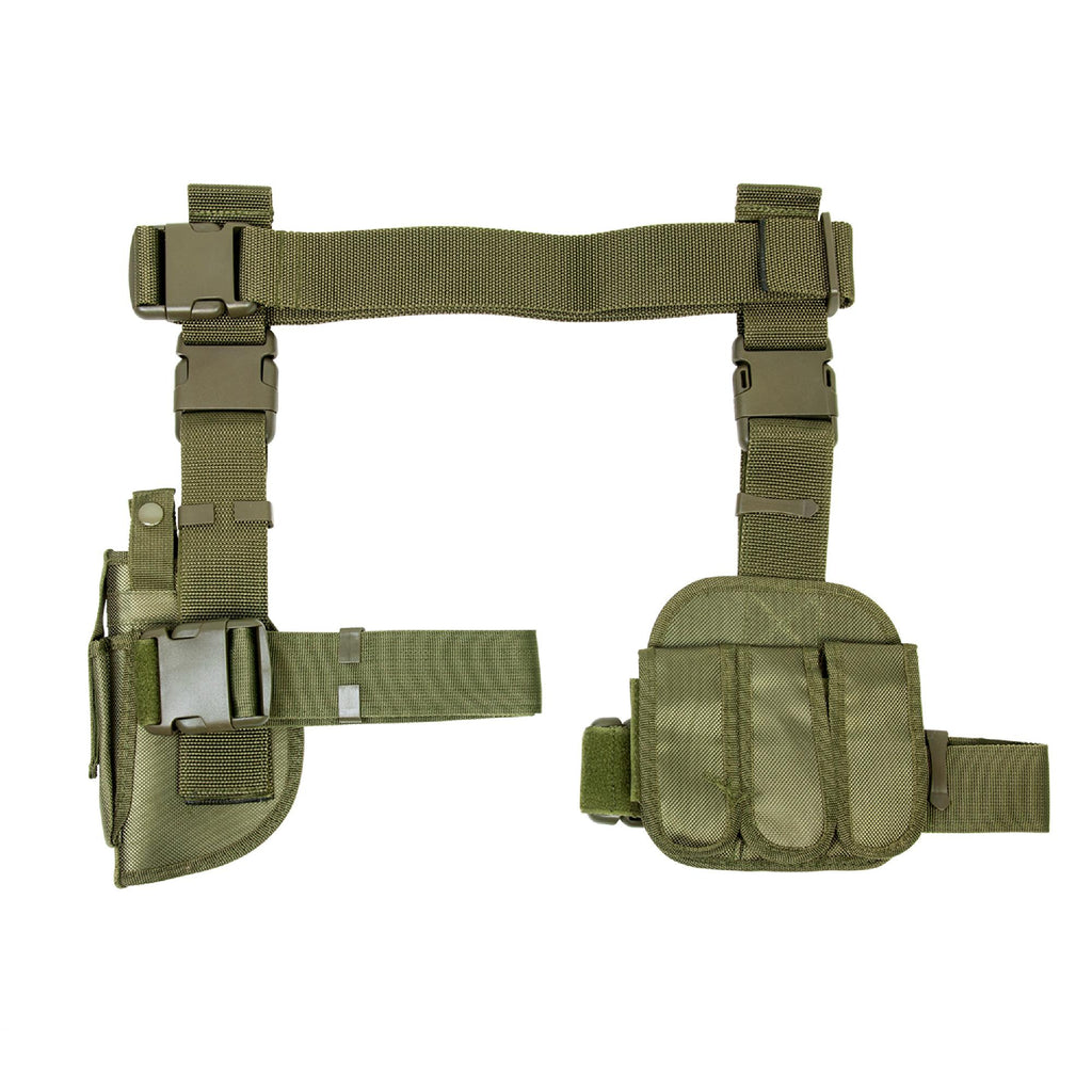 3 Piece Drop Leg Holster-Mag Holder - Green