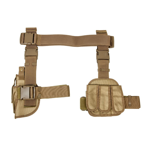 3 Piece Drop Leg Holster-Mag Holder - Tan