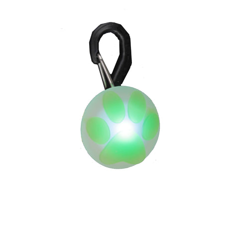 PetLit LED Collar Light - Lime paw