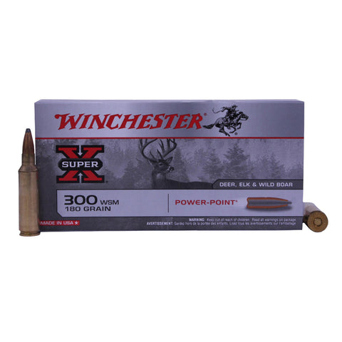 300 Winchester Short Magnum - Super-X, 180 Grains, Power-Point, Per 20