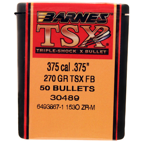 375 Caliber Bullets - Triple-Shock X, 270 Grains, Hollow Point Flat Base Lead-Free, Per 50