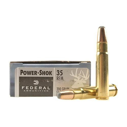 35 Remington Power-Shok, 200 Grains, Round Nose Soft Point, Per 20