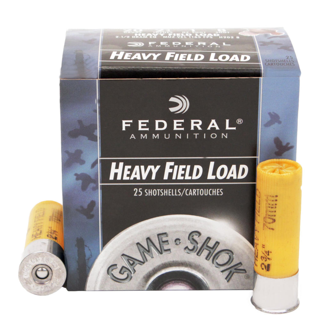 20 Gauge - Game-Shok Heavy Field, 2 3-4", 1 oz, #8 Lead Shot, Per 25