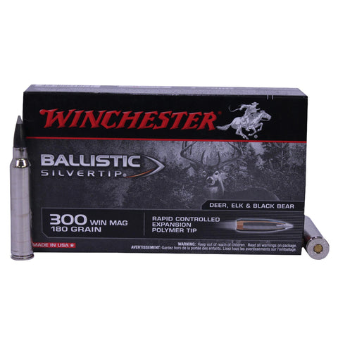 300 Winchester Magnum - Supreme, 180 Grains, Ballistic Silvertip, Per 20