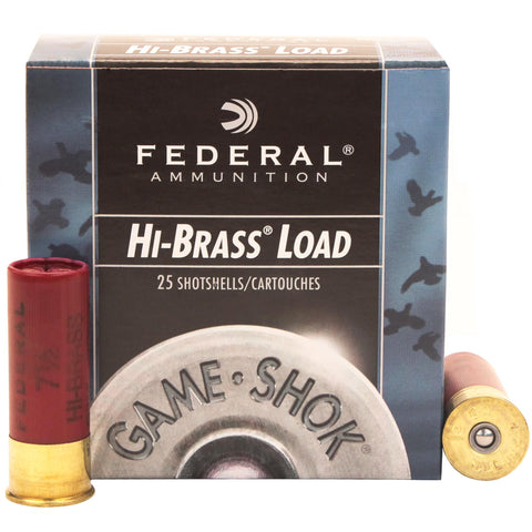 12 Gauge - Game-Shok High Brass, 2 3-4", 1 1-4 oz, #7 1-2 Lead Shot, Per 25