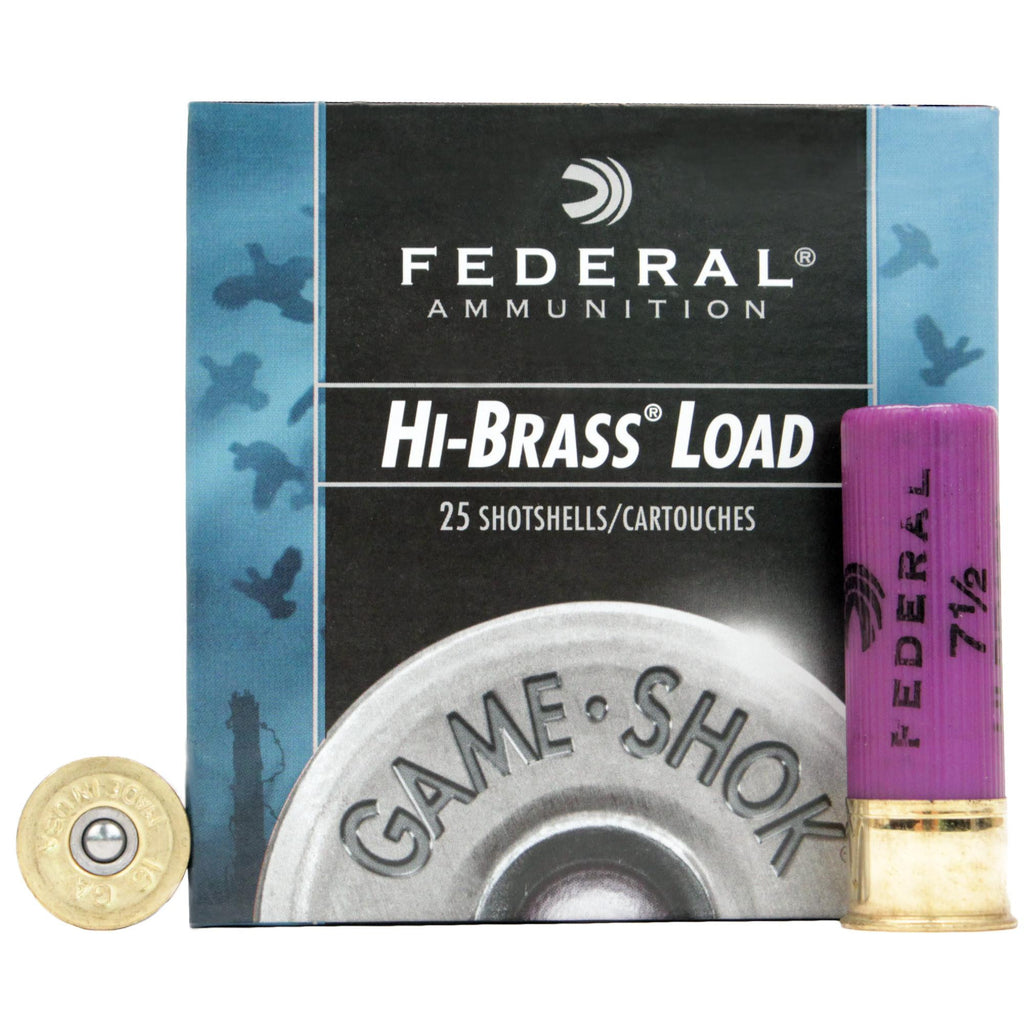 16 Gauge - Game-Shok High Brass, 2 3-4", 1 1-8 oz, #7 1-2 Lead Shot, Per 25