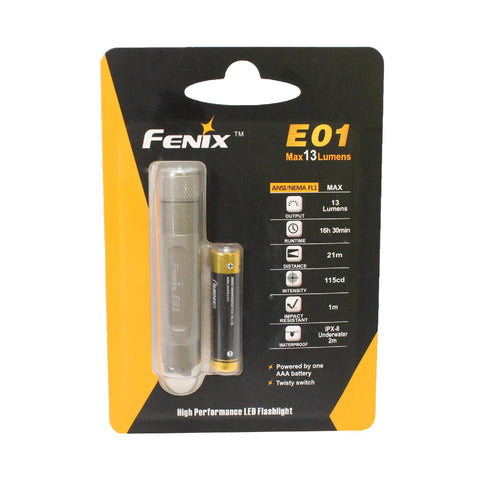 Fenix E Series - 13 Lumen, AAA, Olive