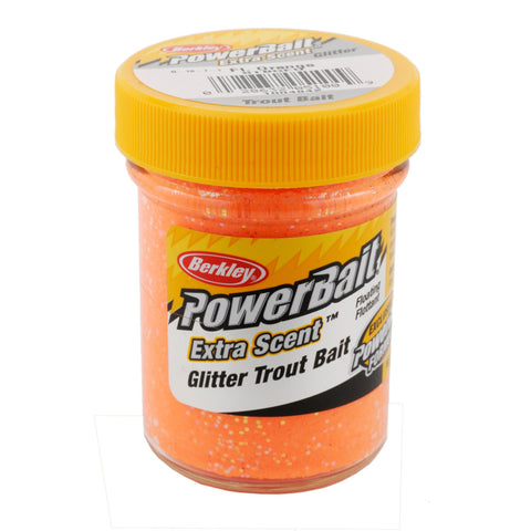 PowerBait Glitter Trout Dough Bait - Fluorescent Orange