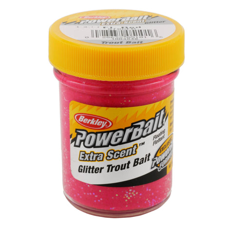 PowerBait Glitter Trout Dough Bait - Fluorescent Red