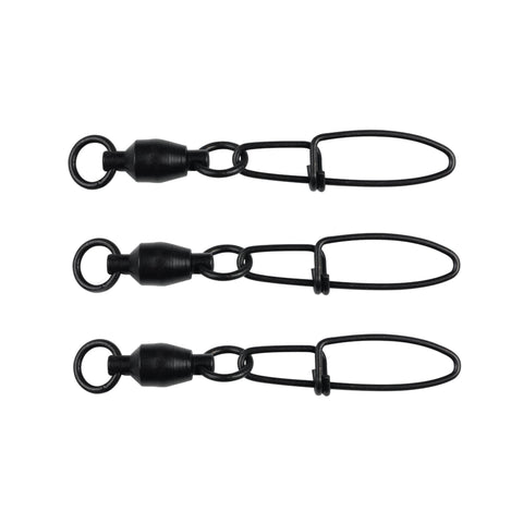 Ball Bearing Cross-Lok Snap-Swivels - Size 2 Tackle, 25 lb Breaking Strength, Black, Per 3