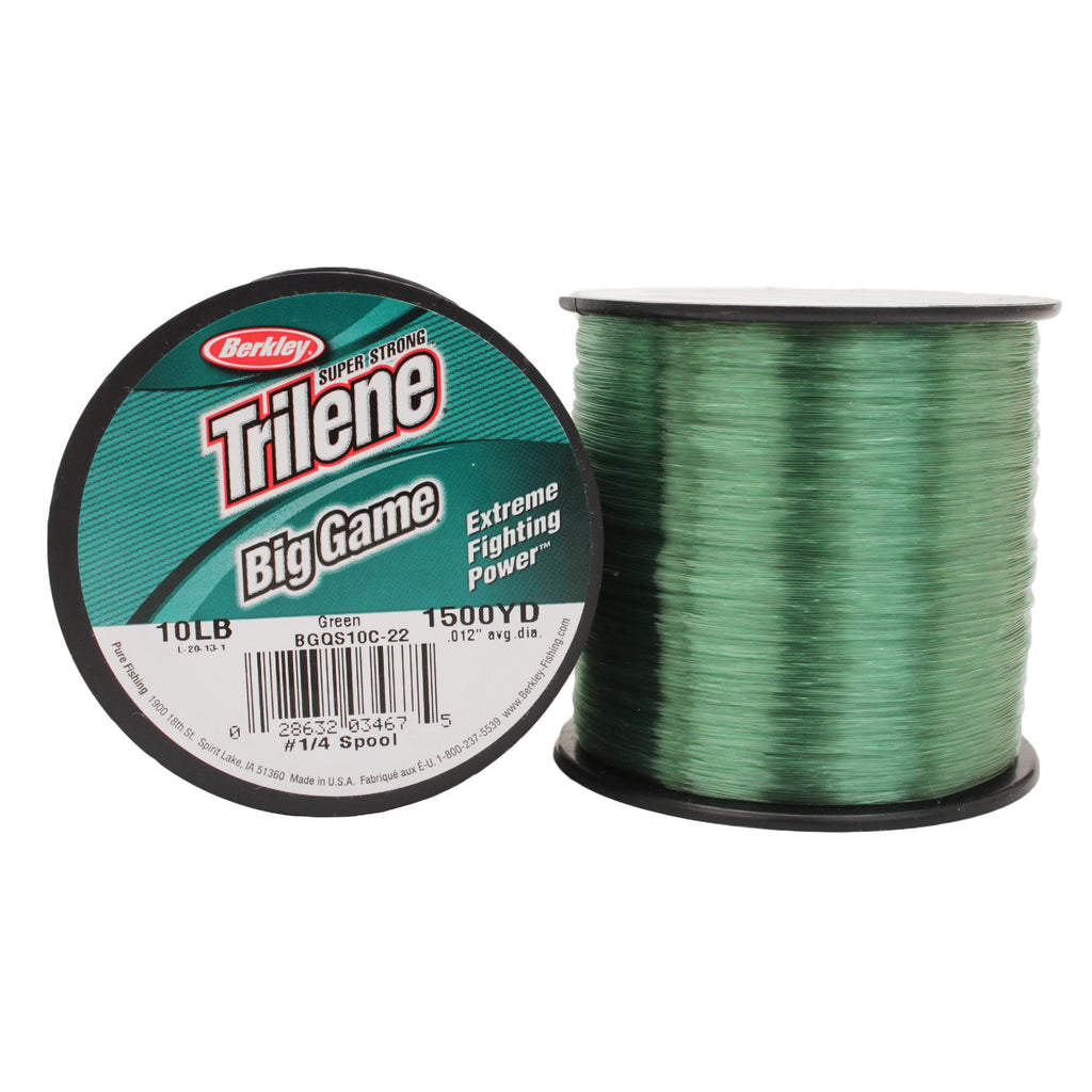 Trilene Big Game Monofilament Line Spool - 900 Yards, 0.015" Diameter, 15 lb Breaking Strength, Green