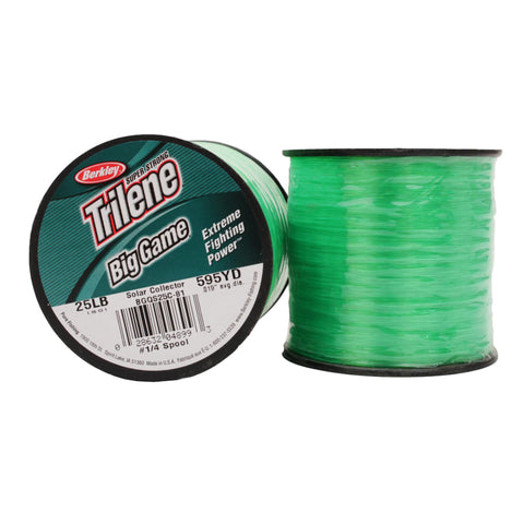 Trilene Big Game Monofilament Line Spool - 595 Yards, 0.019" Diameter, 25 lb Breaking Strength, Solar Collector