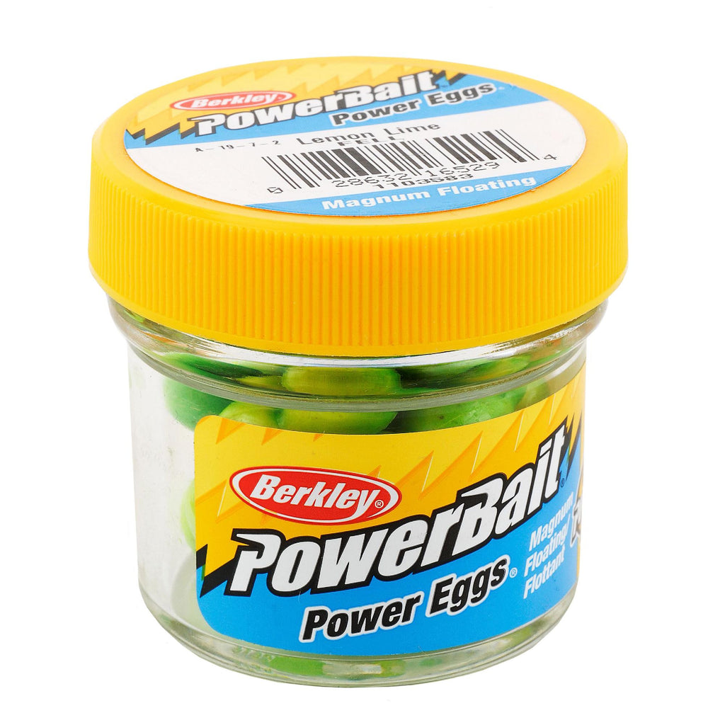 PowerBait Power Eggs Floating Magnum Soft Bait - Original Scent-Flavor, Lemon Lime