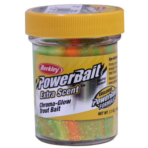 PowerBait Glitter Chroma-Glow Dough Bait, Rainbow Glitter