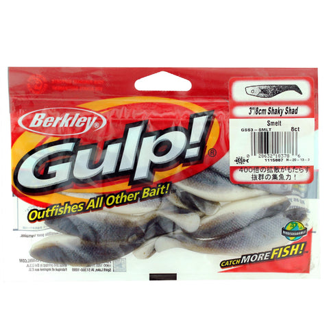 Gulp! Shaky Shad Soft Bait - 3" Length, Smelt