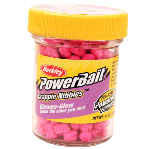 Powerbait Crappie Nibbles Dough Bait - Glow Pink