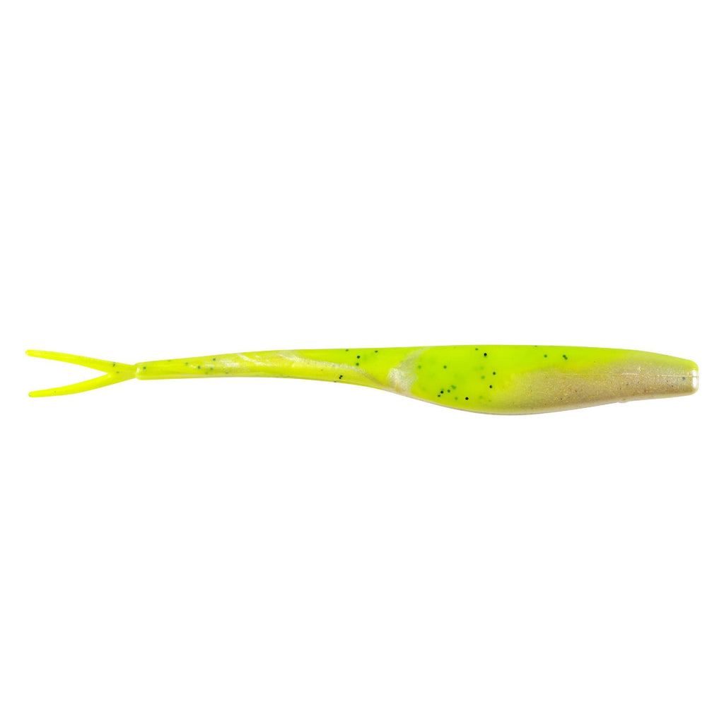 Gulp! Alive! Jerk Shad Soft Bait - 5" Length, Chartreuse Pepper Neon