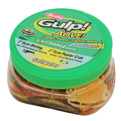 Gulp! Alive! Shrimp-Peeler Crab Assortment Soft Bait, Various Lengths and Colors