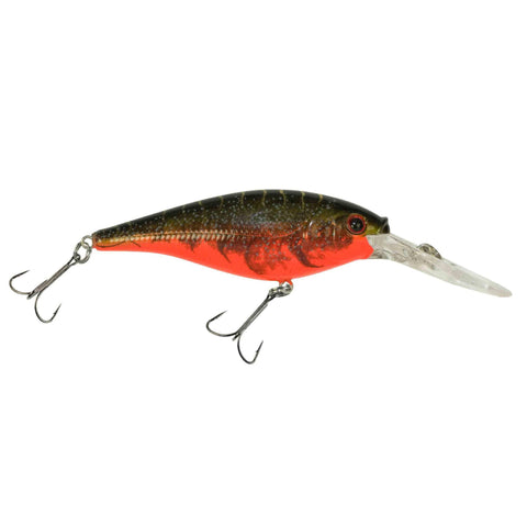 Flicker Shad Hard Bait - 2 3-4" Length, 11'13' Swimming Depth, 2 Hooks, Red Tiger, Per 1