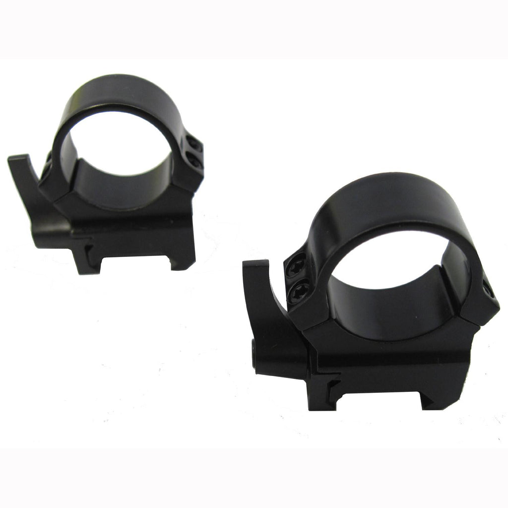 Quick Release Weaver-Style 1" Rings - High Black