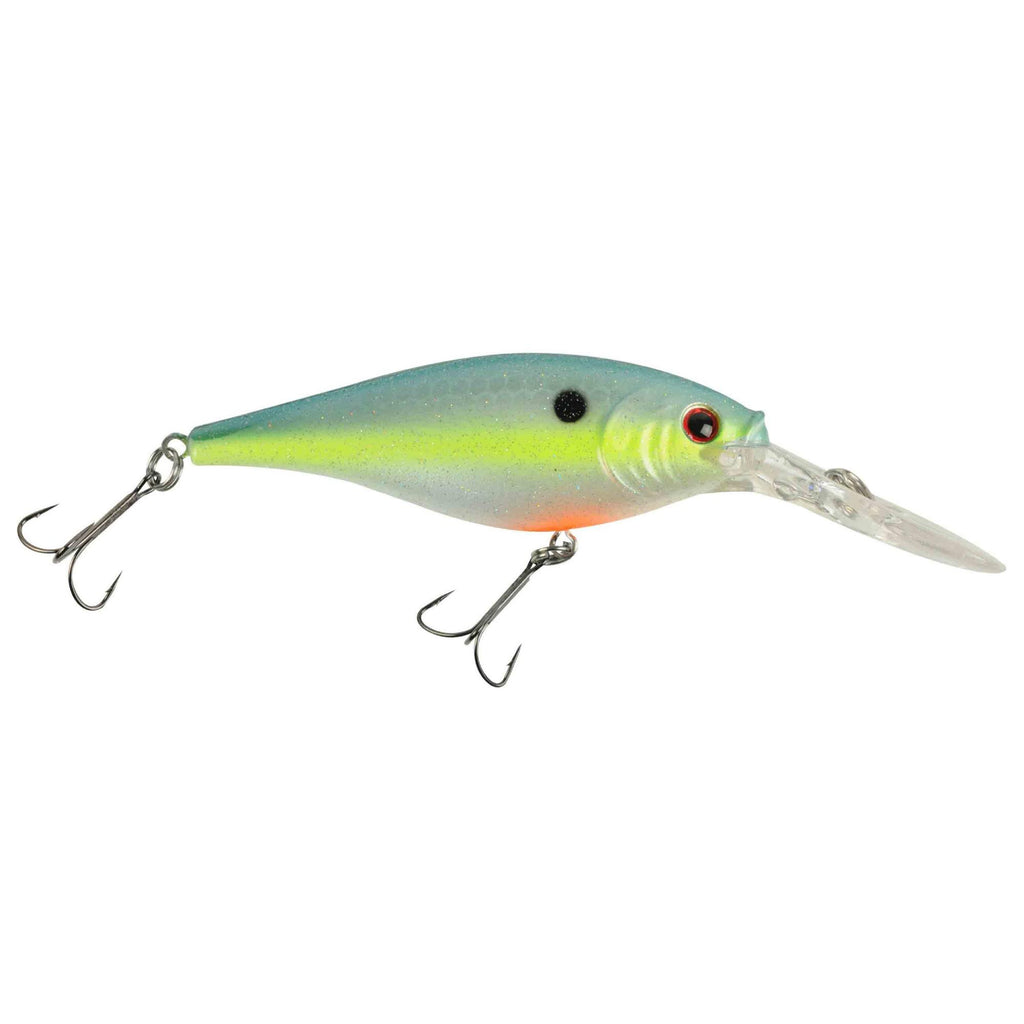 Flicker Shad Hard Bait - 2 3-4" Length, 11'13' Swimming Depth, 2 Hooks, Racy Shad, Per 1