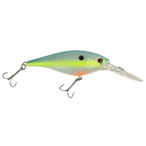 Flicker Shad Hard Bait - 2 3-4" Length, 11'13' Swimming Depth, 2 Hooks, Racy Shad, Per 1