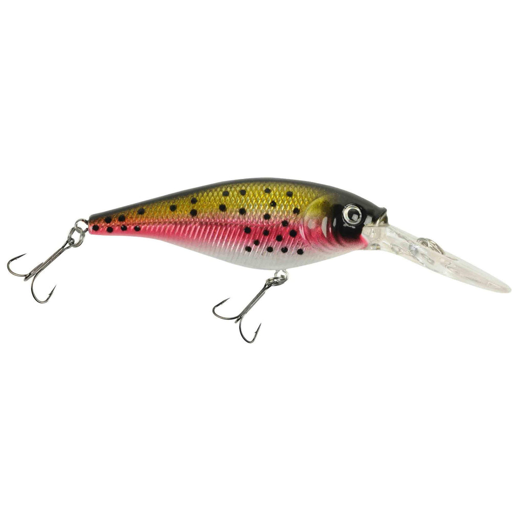 Flicker Shad Hard Bait - 2 3-4" Length, 11'13' Swimming Depth, 2 Hooks, Rainbow Trout, Per 1