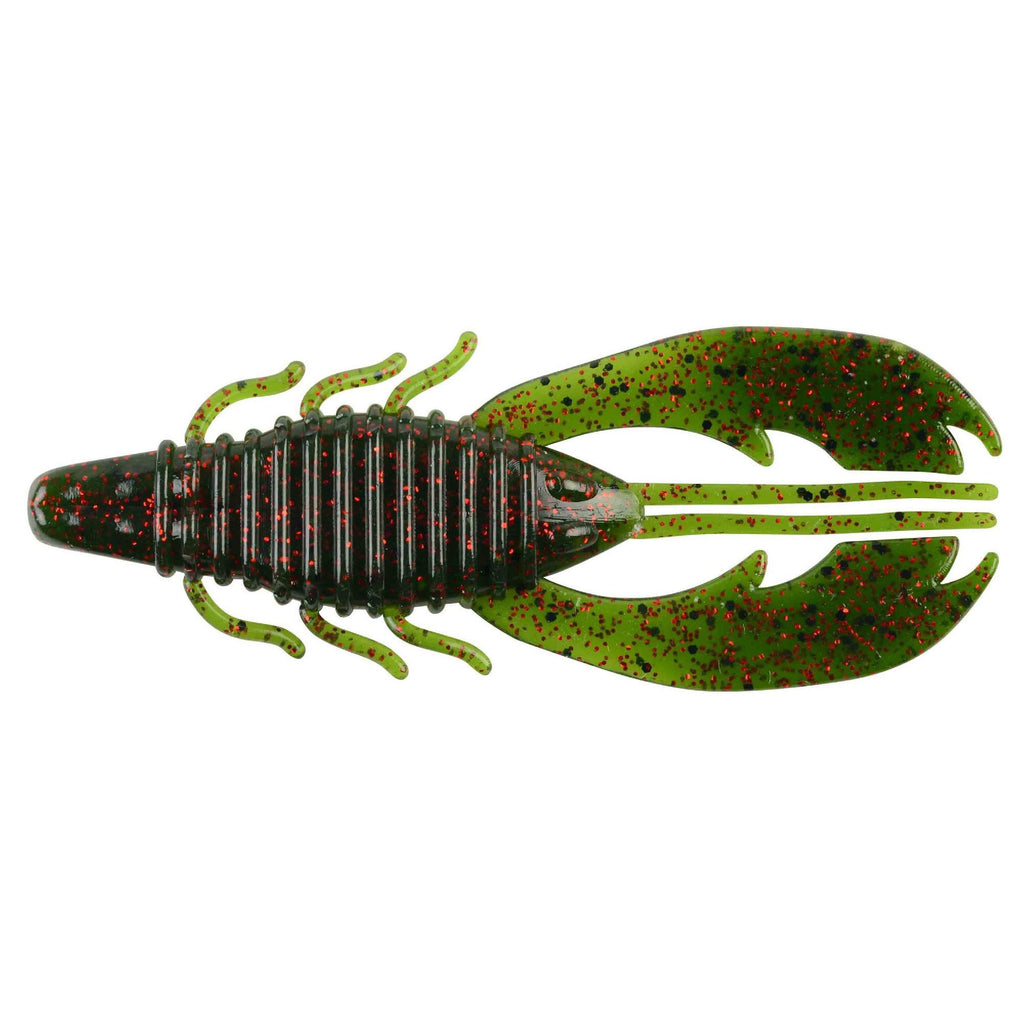 Havoc Craw Fatty Soft Bait - 4" Length, Green Pumpkin Red, Per 8