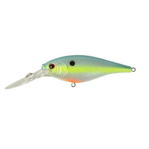 Flicker Shad Hard Bait - 1 1-2" Length, 6'-8' Swimming Depth, 2 Hooks, Racy Shad, Per 1