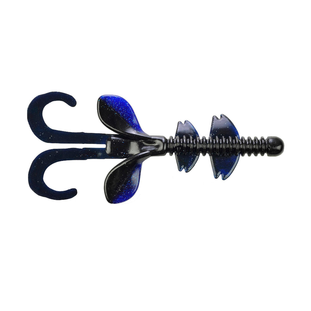 Havoc Hawk Hawg Soft Bait - 5" Length, Black Blue Silver Fleck, Per 8