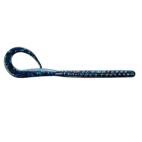 Havoc Juice Worm Soft Bait - 8" Length, Black Blue Fleck, Per 12