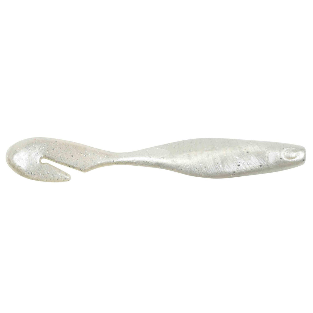 Havoc Subwoofer Soft Bait - 4" Length, Pearl White Silver Fleck, Per 8