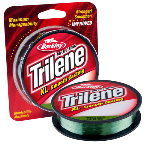 Trilene XL Monofilament Line Spool - 330 Yards, 0.010" Diameter, 8 lb Breaking Strength, Low Vis Green